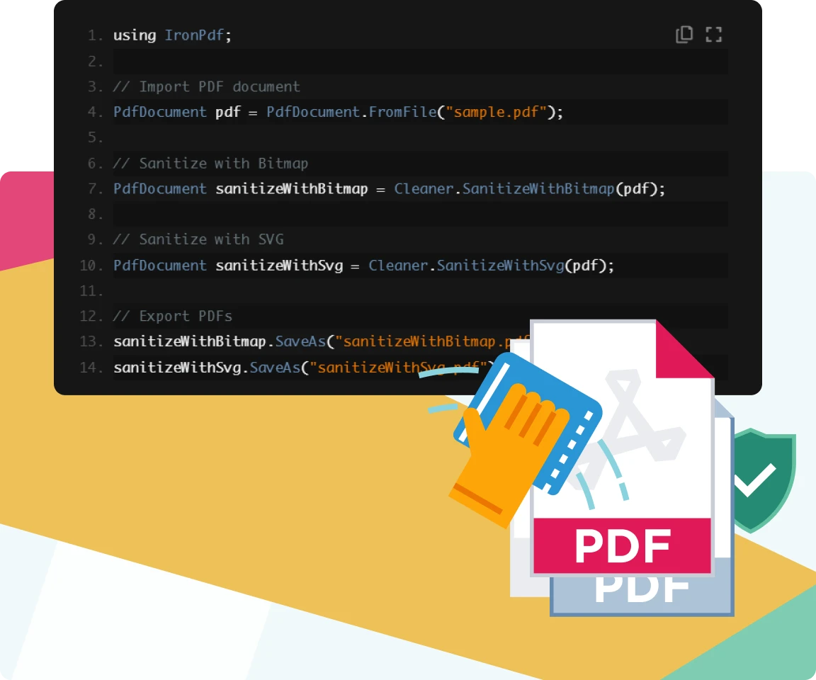 Sanitize Pdfs related to PDFs bereinigen