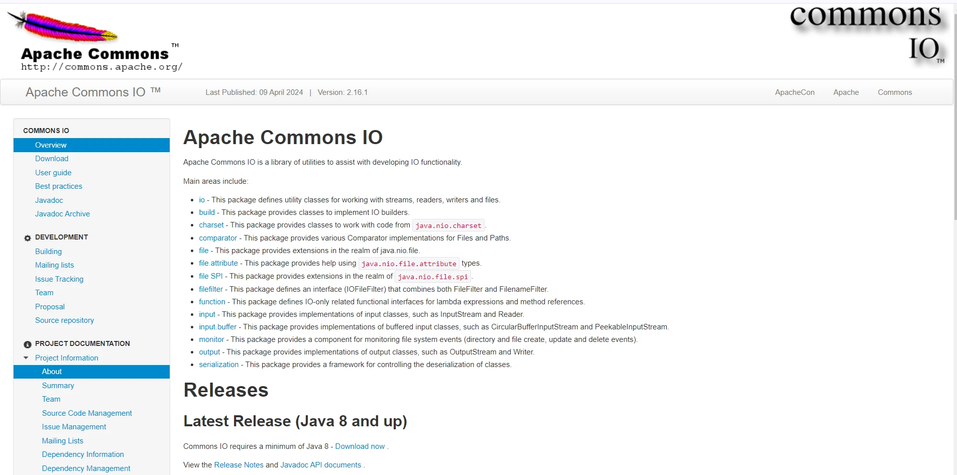Apache Commons IO: Java I/O Utilities