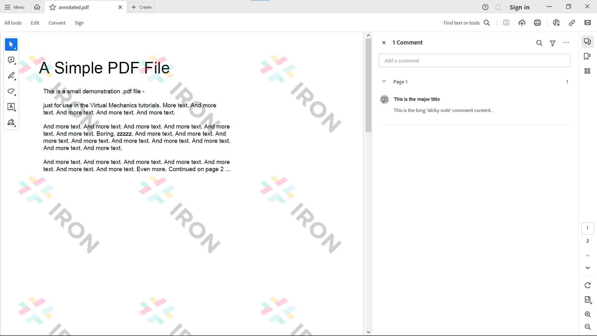 Wie man PDFs einfach in Python mit IronPDF annotiert, Abbildung 4: Die Ausgabedatei im PDF-Format