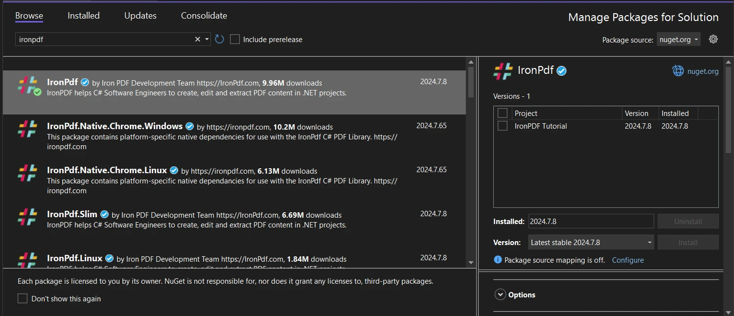 C#でPDFをPDFAに変換 (開発者向けチュートリアル) IronPDF: 図1 - IronPDF