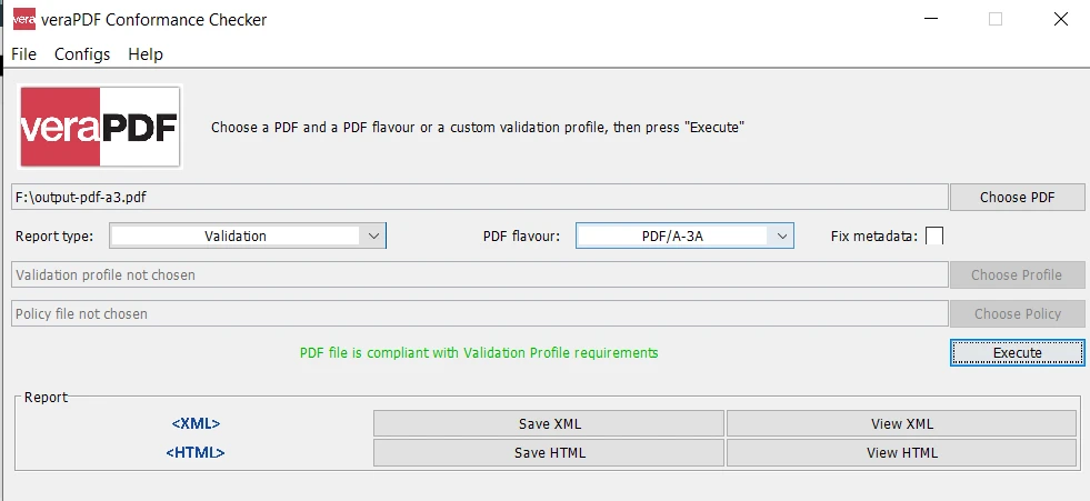 C#でPDFをPDFAに変換 (開発者向けチュートリアル) IronPDF: 図 2 - veraPDF