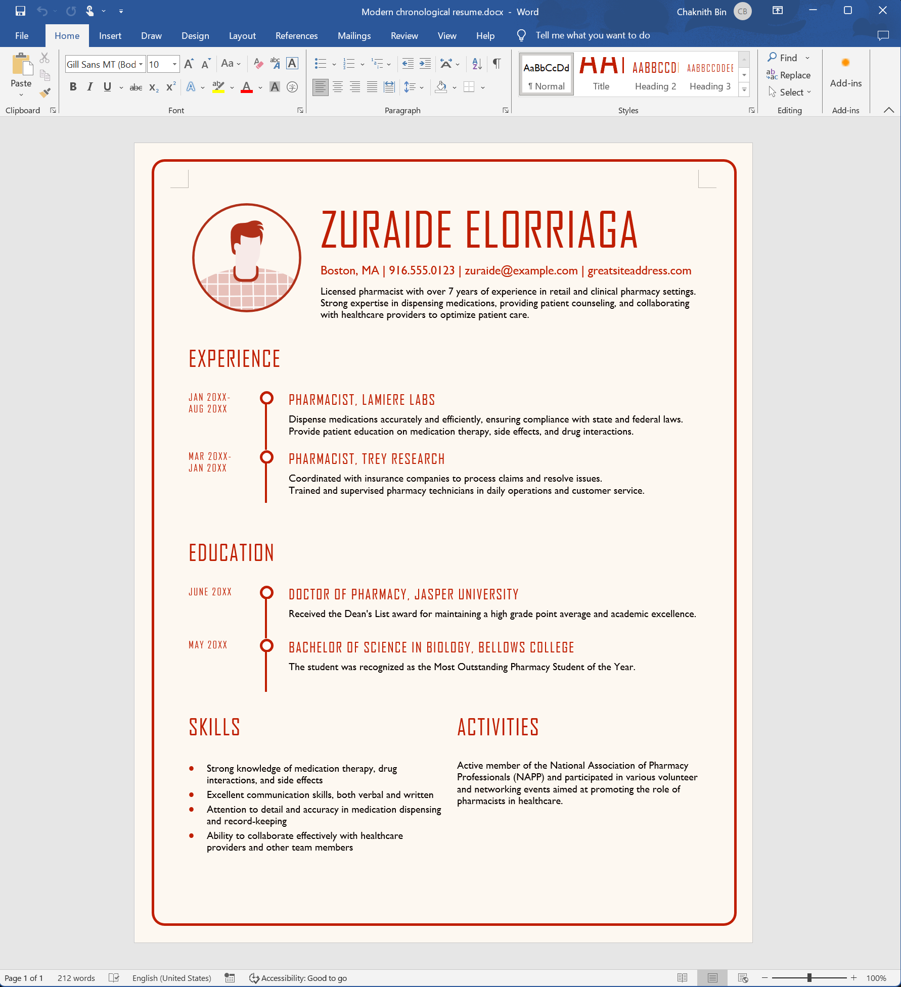 Aperçu de Microsoft Word